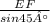 \frac{EF}{sin45°}