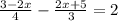 \frac{3-2x}{4} - \frac{2x+5}{3} = 2