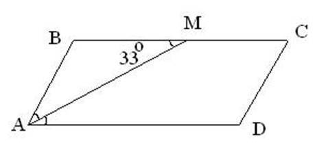Найдите острый угол параллелограмма авсd , если биссектриса угла a образует со стороной bc угол, рав