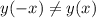 y(-x)\ne y(x)