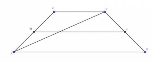 Врівнобічній трапеції діагональ є бісектрисою гострого кута, одна з основ на 6 см більша за іншу. зн