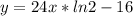 y=24x*ln2-16