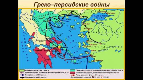 Контурные карты 5 класс греко персидские войны