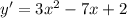 y'=3x^2-7x+2&#10;