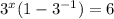 3^x(1-3^{-1}) =6