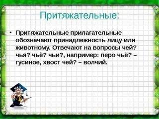 Что такое притяжательное прилагательное?