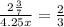 \frac{2 \frac{3}{7}}{4.25x}= \frac{2}{3}