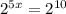 2^{5x}=2^{10}