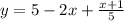 y=5-2x+ \frac{x+1}{5}