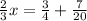 \frac{2}{3}x = \frac{3}{4} + \frac{7}{20}