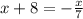 x+8= -\frac{x}{7}