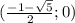 (\frac{-1-\sqrt{5}}{2};0)