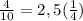 \frac{4}{10}=2,5(Ом)