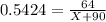 0.5424= \frac{64}{X+90}