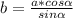 b = \frac{a * cos \alpha }{sin \alpha}