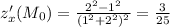 z'_x(M_0)=\frac{2^2-1^2}{(1^2+2^2)^2}= \frac{3}{25}