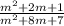 \frac{ m^{2} + 2m + 1}{m^{2} + 8m + 7}