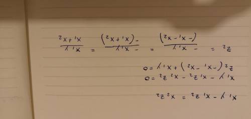 По : x1*(y-z2)=x2*z2 нужно вывести формулу z2. желательно с пояснением​