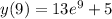 y(9)=13e^9+5