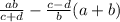 \frac{ab}{c+d}- \frac{c-d}{b}(a+b)