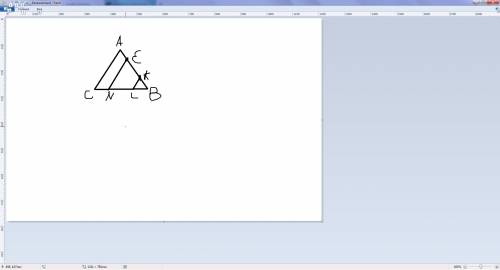 Изобразите в тетради треугольник abc. на стороне ab отметьте точки е и к. через точки е и к параллел