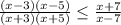 \frac{(x-3)(x-5)}{(x+3)(x+5)} \leq \frac{x+7}{x-7}