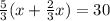 \frac{5}{3}(x+ \frac{2}{3}x)=30