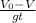 \frac{V_{0}-V}{gt}