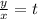 \frac{y}{x}=t