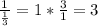 \frac{1}{ \frac{1}{3} } =1* \frac{3}{1} =3