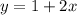 y=1+2x