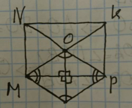Дан прямоугольник mnkp.точка о-точка пересечения его диагоналей.точка d симметрична точке о относите