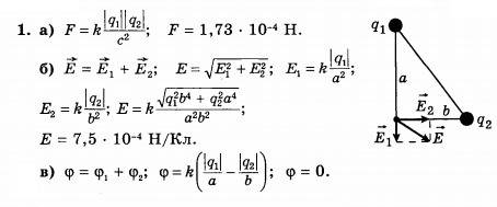 Вдвух вершинах треугольника со сторонами a=4см b=3см и c=3см находятся заряды g=8hко и g=-6hкл а)- с