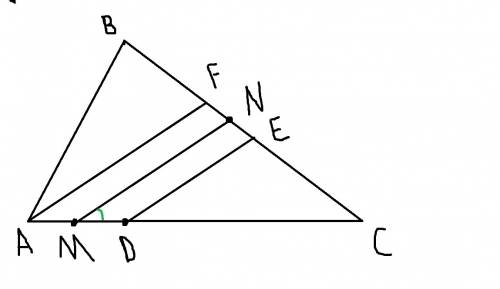 Точка d выбрана на стороне ac треугольника abc так, что dc=ab. точки m и n - середины сторон ad и bc
