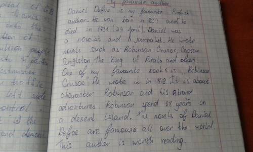 Нужно составить рассказ на про писателя. по плану: 1) my favuorite writer 2) he was born 3) he lived