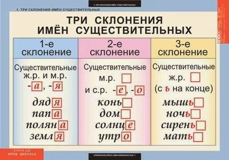 Вкаком числе ед. или мн. существительные разлечаются по склонениям ? назови склонения