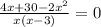 \frac{4x+30-2x^2}{x(x-3)} =0