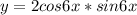 y=2cos6x*sin6x