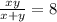 \frac{xy}{x+y} =8