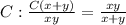 C : \frac{C(x+ y)}{xy} = \frac{xy}{x+y}