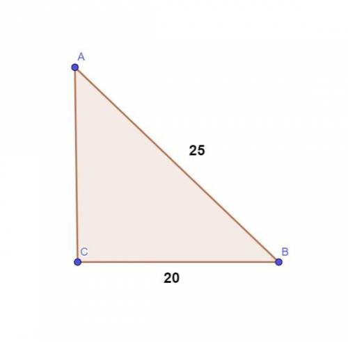 Втреугольнике abc известно, что угол c=90 градусов, ab=25см, bc=20см. найдите: 1) cosb; 2)tga.