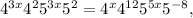 4^{3x}4^{2}5^{3x}5^{2} = 4^{x}4^{12}5^{5x}5^{-8},