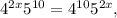 4^{2x}5^{10} = 4^{10}5^{2x},