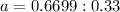 a=0.6699:0.33