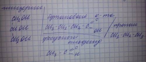 Составить формулу органического соединения по названию: глицерин бутановая кислота уксусный альдегид