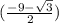 (\frac{-9- \sqrt{3} }{2})