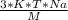 \frac{3*K*T*Na}{M}