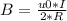 B= \frac{u0*I}{2*R}