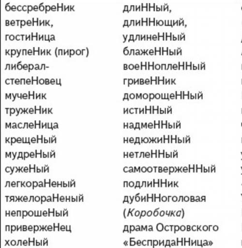 Тексты с н нн ! нужны тексты с н - нн (правописание н и нн в причастиях и отглагольных прилагательны