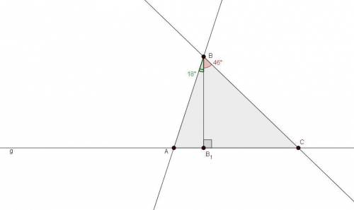 Высота остроугольного треугольника авс образует со сторонами , выходящими из той же вершины,углы 18